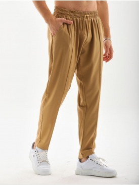 Unisex Jagger Pileli Pantolon - Camel